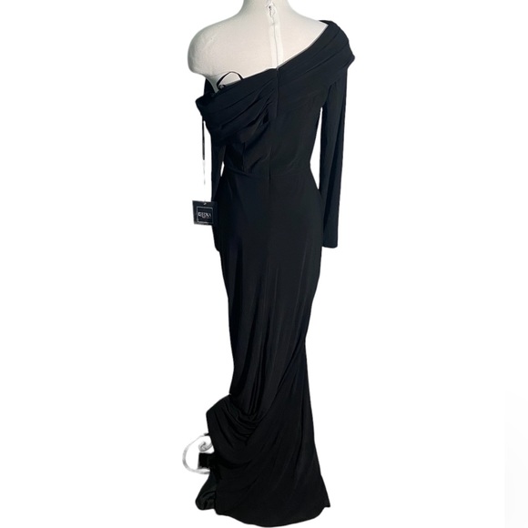 NWT IEENA by mac Duggal style no. 26595 black dress sz-8 - Picture 5 of 6